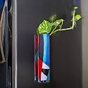 KYARI Abstract Design Print Magnetic Planter for Indoor Plants | Rust-Free | Size 18 * 5 * 4.5 cm | Single Set | Plants not Included
