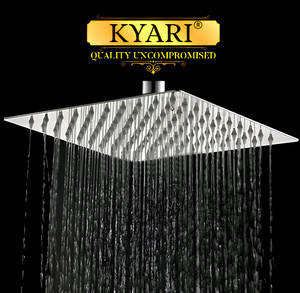 kyari - premium 8 x 8 ultra slim shower head  withput arm rod  handheld