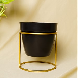 kyari vanessa alluring black metal oblong pots amp planters pack of 1