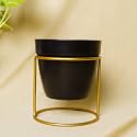 KYARI Vanessa Alluring Black, Metal Oblong Pots &amp; Planters Pack of 1
