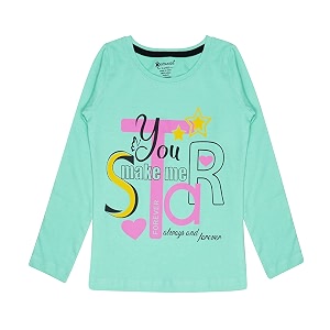 kyda kids 100 cotton girls full sleeve printed t-shirtregular fit round neck tops pack of 3