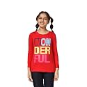 KYDA KIDS 100% Cotton Girls Full Sleeve Printed T-Shirt,Regular fit Round Neck Tops (Pack of 3)
