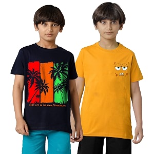 KYDA KIDS 100 Cotton Printed Half Sleeve