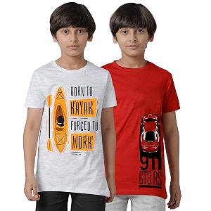 KYDA KIDS 100 Cotton Printed Half Sleeve