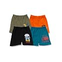 KYDA KIDS® Boys 100% Cotton Printed Shorts Soft Breathable Elastic Waist Multicolor Casual Summer Wear, Playwear Shorts for Boys (Pack of 4)