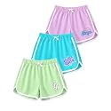 KYDA KIDS® Girls 100% Pure Cotton Printed Shorts | Regular Fit Soft Breathable Summer Wear | Multicolor Kids Shorts (Pack of 3)