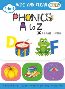 kyds play phonics a to z wipe  clean flash cards