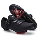 Kyedoo Mens Womens Cycling Shoes Compatible with Pelaton Road Bike, Black, 10 Women/8 Men