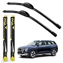 KyloXtreme Perfect Fitting Frameless Windshield 100% Scratch Proof Cleaning Water Repellant Silicon Wiper Blades Suitable for Alcazar (Driver Side - 24", Passenger Side - 18")
