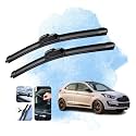 KyloXtreme Perfect Fitting Frameless Windshield 100% Scratch Proof Cleaning Water Repellant Silicon Wiper Blades Suitable for Fiesta (D22, P16)