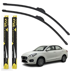 kyloxtreme perfect fitting frameless windshield 100 scratch proof cleaning water repellant silicon wiper blades suitable for maruti suzuki swift dzire d 21p 19 set of 2