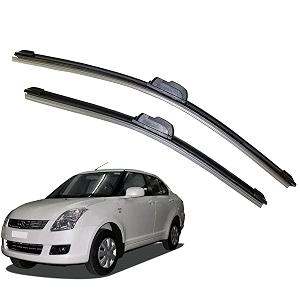 kylo perfect fitting frameless windshield 100 scratch proof cleaning water repellant silicon wiper blades suitable for maruti suzuki dzire old driver side - 2134 passenger side - 1934 set of 2