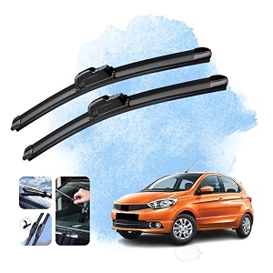 kyloxtreme perfect fitting frameless windshield 100 scratch proof cleaning water repellant silicon wiper blades suitable for tata tiago d 22p 16 set of 2