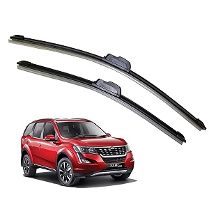 kyloxtreme perfect fitting frameless windshield 100 scratch proof cleaning water repellant silicon wiper blades suitable for mahindra xuv 500 d 26p 19 set of 2
