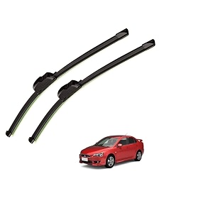 kyloxtreme perfect fitting frameless windshield 100 scratch proof cleaning water repellant silicon wiper blades suitable for mitsubishu lancer d 21p 19 set of 2