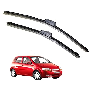kyloxtreme perfect fitting frameless windshield 100 scratch proof cleaning water repellant silicon wiper blades suitable for uv-a set of 2 driver side - 2234 passenger side - 1534