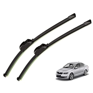 kylo perfect fitting frameless windshield 100 scratch proof cleaning water repellant silicon wiper blades suitable for skoda octavia set of 2