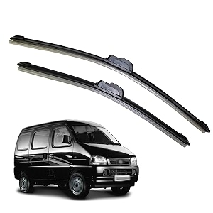 kyloxtreme perfect fitting frameless windshield 100 scratch proof cleaning water repellant silicon wiper blades suitable for maruti suzuki versa driver side - 2634 passenger side - 1634 set of 2