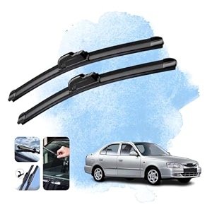 kylo perfect fitting frameless windshield 100 scratch proof cleaning water repellant silicon wiper blades suitable for accent d 20p 18 set of 2