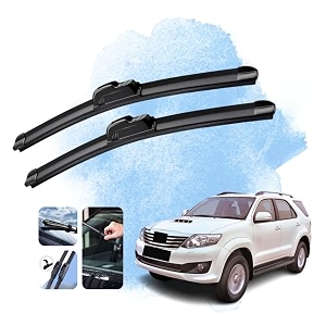 kyloxtreme perfect fitting frameless windshield 100 scratch proof cleaning water repellant silicon wiper blades suitable for fortuner d 22p 16 set of 2