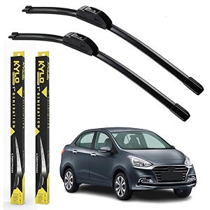 kyloxtreme perfect fitting frameless windshield 100 scratch proof cleaning water repellant silicon wiper blades suitable for hyundai xcent d 22p 16 set of 2