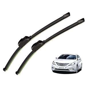 kyloxtreme perfect fitting frameless windshield 100 scratch proof cleaning water repellant silicon wiper blades suitable for hundai sonata set of 2