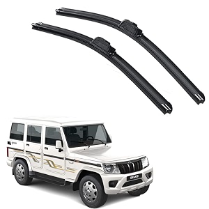 kyloxtreme perfect fitting frameless windshield 100 scratch proof cleaning water repellant silicon wiper blades suitable for mahindra bolero d 16p 16 set of 2
