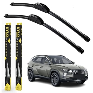 kyloxtreme perfect fitting frameless windshield 100 scratch proof cleaning water repellant silicon wiper blades suitable for hyundai tucson d 26p 16 set of 2