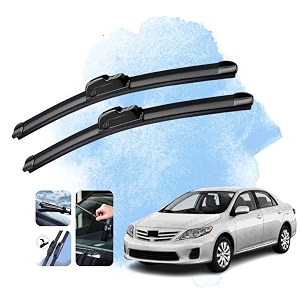 kyloxtreme perfect fitting frameless windshield 100 scratch proof cleaning water repellant silicon wiper blades suitable for corolla d 24p 16 set of 2