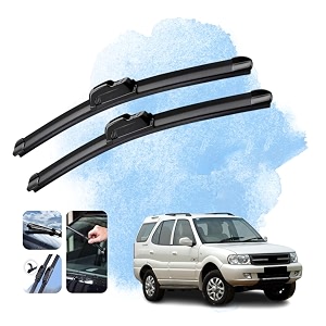 kyloxtreme perfect fitting frameless windshield 100 scratch proof cleaning water repellant silicon wiper blades suitable for tata safari d 24p 20 set of 2