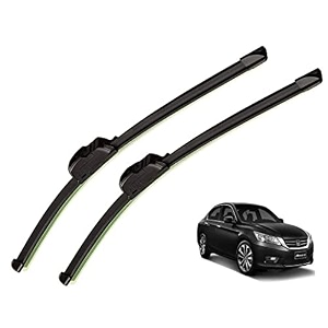 kylo perfect fitting frameless windshield 100 scratch proof cleaning water repellant silicon wiper blades suitable for honda accord old model d 26p 18 set of 2