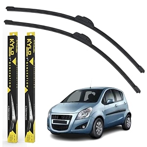 kyloxtreme perfect fitting frameless windshield 100 scratch proof cleaning water repellant silicon wiper blades suitable for maruti suzuki ritz driver side - 2234 passenger side - 1634 set of 2