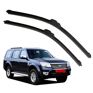 kyloxtreme perfect fitting frameless windshield 100 scratch proof cleaning water repellant silicon wiper blades suitable for endevour set of 2 driver side - 2234 passenger side - 1634