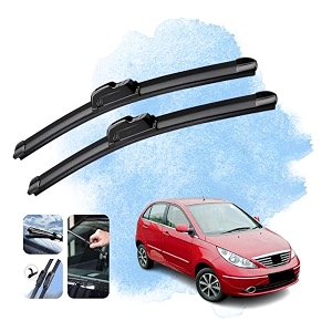 kyloxtreme perfect fitting frameless windshield 100 scratch proof cleaning water repellant silicon wiper blades suitable for tata indica vista d 24p 15 set of 2