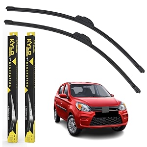 kyloxtreme perfect fitting frameless windshield 100 scratch proof cleaning water repellant silicon wiper blades suitable for maruti suzuki alto 800 d 18p 16 set of 2