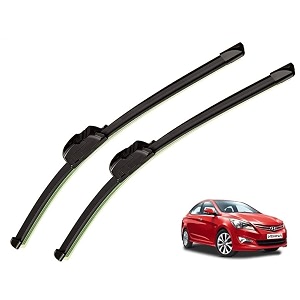kyloxtreme perfect fitting frameless windshield 100 scratch proof cleaning water repellant silicon wiper blades suitable for hundai verna d 22p 16 set of 2