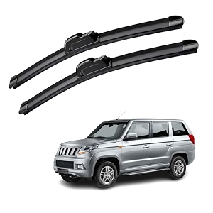 kyloxtreme perfect fitting frameless windshield 100 scratch proof cleaning water repellant silicon wiper blades suitable for mahindra tuv-300 d 20p 19 set of 2