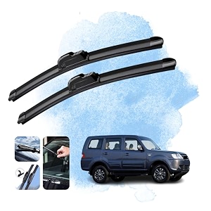 kyloxtreme perfect fitting frameless windshield 100 scratch proof cleaning water repellant silicon wiper blades suitable for tata grande driver side - 2034 passenger side - 2034 set of 2