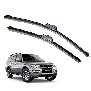 kyloxtreme perfect fitting frameless windshield 100 scratch proof cleaning water repellant silicon wiper blades suitable for pajero set of 2