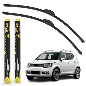 kyloxtreme perfect fitting frameless windshield 100 scratch proof cleaning water repellant silicon wiper blades suitable for maruti suzuki ignis d 21p 18 set of 2