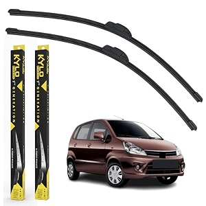 kyloxtreme perfect fitting frameless windshield 100 scratch proof cleaning water repellant silicon wiper blades suitable for maruti suzuki zen estilo d2134 p1234 set of 2 pcs