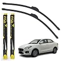 KyloXtreme Perfect Fitting Frameless Windshield 100% Scratch Proof Cleaning Water Repellant Silicon Wiper Blades Suitable for MARUTI SUZUKI SWIFT DZIRE D 21,P 19 (Set of 2)