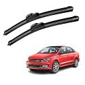 KyloXtreme Perfect Fitting Frameless Windshield 100% Scratch Proof Cleaning Water Repellant Silicon Wiper Blades Suitable for VOLLKSWAGEN VENTO D 24,P 16 (Set of 2)