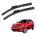 KyloXtreme Perfect Fitting Frameless Windshield 100% Scratch Proof Cleaning Water Repellant Silicon Wiper Blades Suitable for TATA BOLT D 24,P 13 (Set of 2)