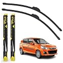 KyloXtreme Perfect Fitting Frameless Windshield 100% Scratch Proof Cleaning Water Repellant Silicon Wiper Blades Suitable for Maruti Suzuki Alto K10 D 18,P 16 (Set of 2)
