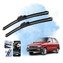 KyloXtreme Perfect Fitting Frameless Windshield 100% Scratch Proof Cleaning Water Repellant Silicon Wiper Blades Suitable for MARUTI SUZUKI 800 (Driver Side - 17", Passenger Side - 17") (Set of 2)