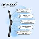 KyloXtreme Perfect Fitting Frameless Windshield 100% Scratch Proof Cleaning Water Repellant Silicon Wiper Blades Suitable for Renault Fluence (Set of 2)