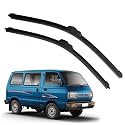 KyloXtreme Perfect Fitting Frameless Windshield 100% Scratch Proof Cleaning Water Repellant Silicon Wiper Blades Suitable for Maruti Suzuki OMNI D 12,P 12 (Set of 2)