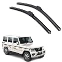 KyloXtreme Perfect Fitting Frameless Windshield 100% Scratch Proof Cleaning Water Repellant Silicon Wiper Blades Suitable for Mahindra Bolero D 16,P 16 (Set of 2)