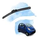 KyloXtreme Perfect Fitting Frameless Windshield 100% Scratch Proof Cleaning Water Repellant Silicon Wiper Blades Suitable for TATA NANO D 26,P (Pack of 1 Pc)